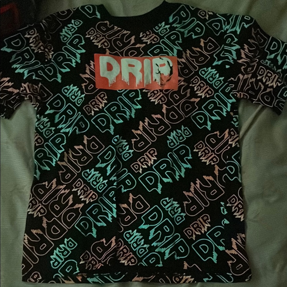 Hustler Hollywood Electric Circuit Tee - Black and Blue